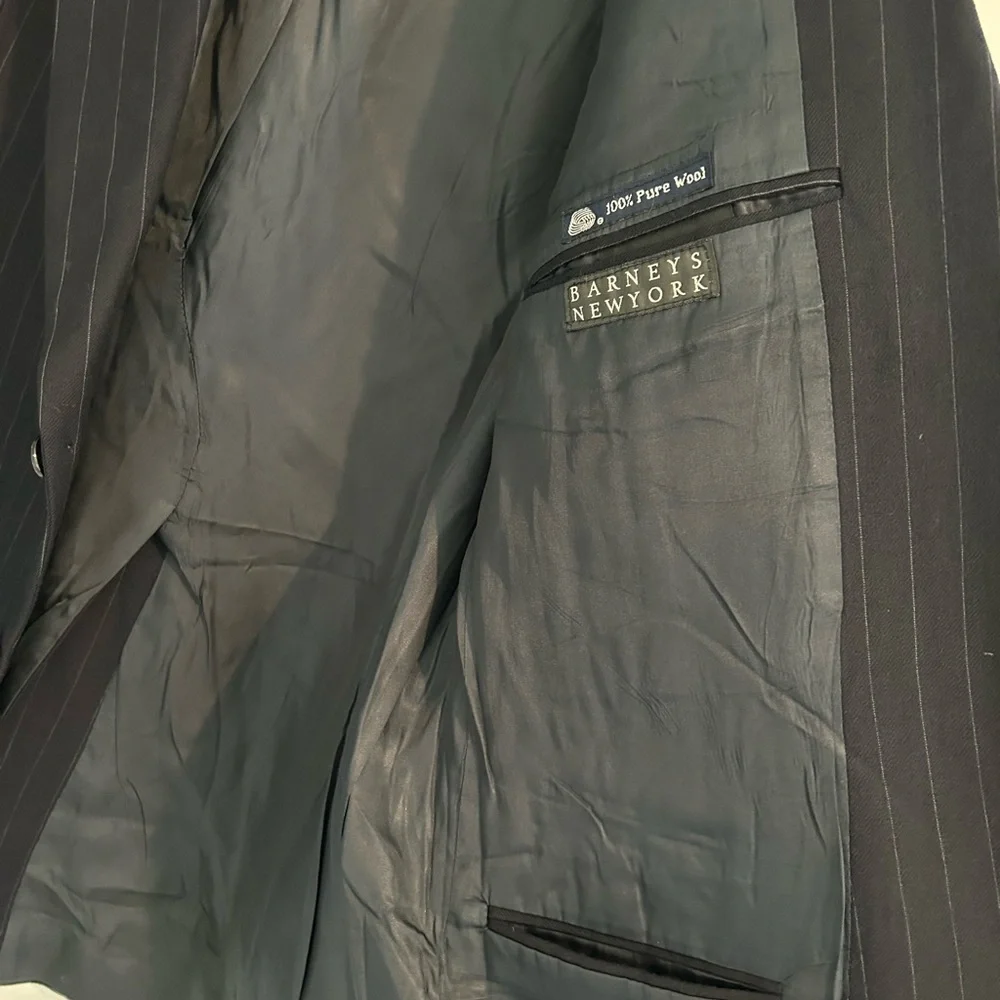 Burberry Pinstripe Blazer Navy Blue Size 42R